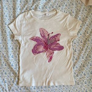 stradivarius t-shirt with hibiscus flower design